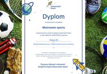 Sprawozdanie z realizacji projektu „Mistrzowie sportu”